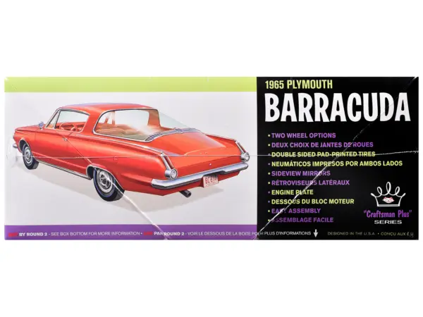 Skill 2 Model Kit 1965 Plymouth Barracuda "Craftsman Plus" Series 1/25 Scale Model by AMT #2