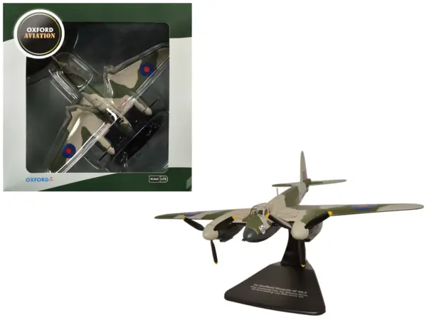 De Havilland Mosquito NF MKII Aircraft "Wing Commander Peter G. Wykeham-Barnes No. 23 Squadron Luqa Malta" (1943) Royal Air Force "Oxford Aviation" Series 1/72 Diecast Model Airplane by Oxford Diecast #1