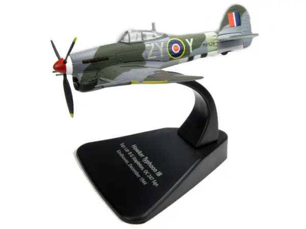 Hawker Typhoon Mk.IB Fighter-Bomber Aircraft "MP126 No.247 Squadron Gerald Stapleton RAF Eindhoven Holland" (1944) Royal Air Force "Oxford Aviation" Series 1/72 Diecast Model Airplane by Oxford Diecast #2
