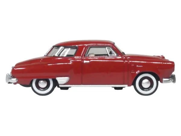 1950 Studebaker Champion Starlight Coupe Commanche Red 1/87 (HO) Scale Diecast Model Car by Oxford Diecast #3