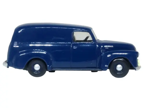 1950 Chevrolet Panel Van Mariner Blue 1/87 (HO) Scale Diecast Model Car by Oxford Diecast #3