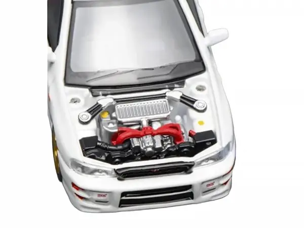 Subaru Impreza WRX STi Wagon Version VI RHD (Right Hand Drive) Pure White 1/64 Diecast Model Car by MotorHelix #3