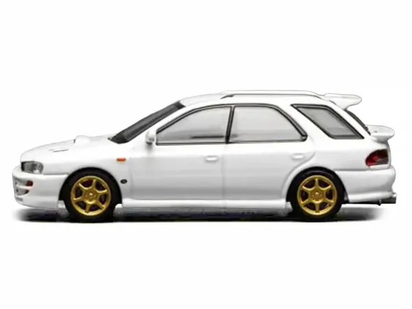 Subaru Impreza WRX STi Wagon Version VI RHD (Right Hand Drive) Pure White 1/64 Diecast Model Car by MotorHelix #4