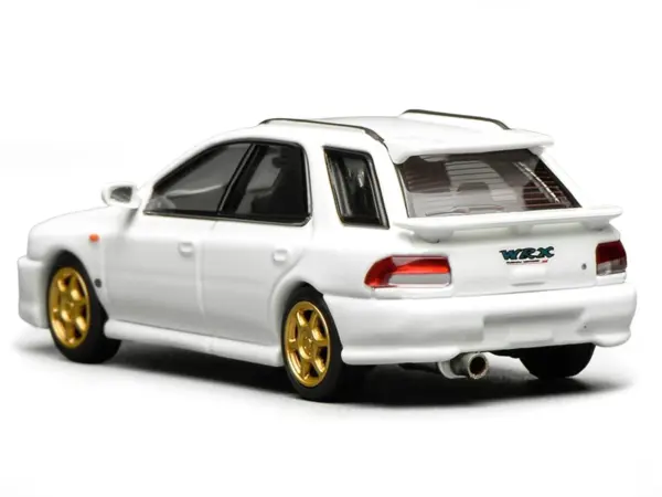 Subaru Impreza WRX STi Wagon Version VI RHD (Right Hand Drive) Pure White 1/64 Diecast Model Car by MotorHelix #5