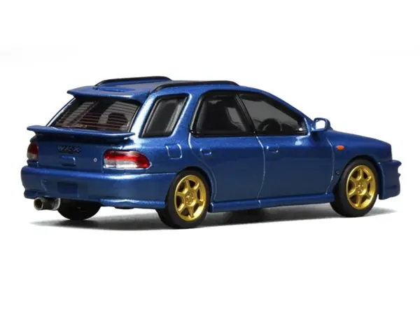 Subaru Impreza WRX STi Wagon Version VI RHD (Right Hand Drive) Blue Metallic 1/64 Diecast Model Car by MotorHelix #5