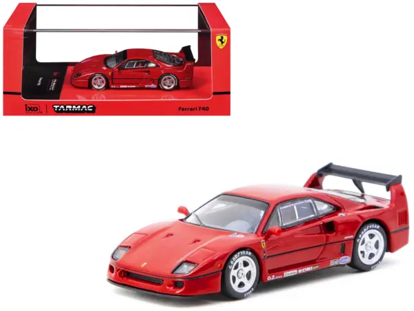 Ferrari F40 Red "Road64" Series 1/64 Diecast Model Car by Tarmac Works #1