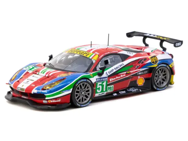 Ferrari 488 GTE #51 Gianmaria Bruni - Alessandro Pier Guidi - James Calado "AF Corse" "24 Hours of Le Mans" (2016) "Hobby64" Series 1/64 Diecast Model Car by Tarmac Works #2