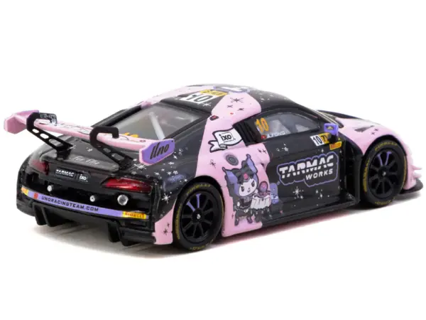 Audi R8 LMS GT3 evo II #10 Adderly Fong "Uno Racing Team - Kuromi" "Macau GT Cup - FIA GT World Cup" (2024) with  Collectible Tarmac Cards "Hobby64" Series 1/64 Diecast Model Car by Tarmac Works #3