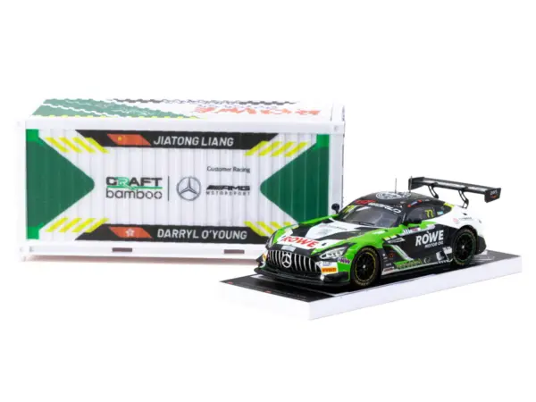 Mercedes-AMG GT3 #77 Liang Jiatong - Darryl O'Young "Craft-Bamboo Racing" "GT World Challenge Asia 2025 - Beijing Season Finale" (2025) with Container Display Case "Hobby64" Series 1/64 Diecast Model Car by Tarmac Works #2