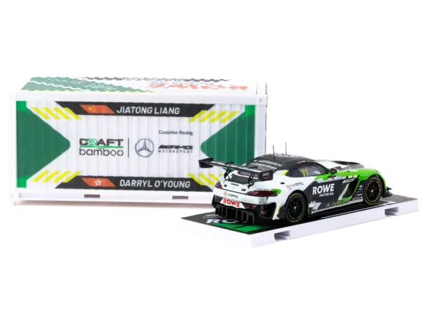 Mercedes-AMG GT3 #77 Liang Jiatong - Darryl O'Young "Craft-Bamboo Racing" "GT World Challenge Asia 2025 - Beijing Season Finale" (2025) with Container Display Case "Hobby64" Series 1/64 Diecast Model Car by Tarmac Works #3