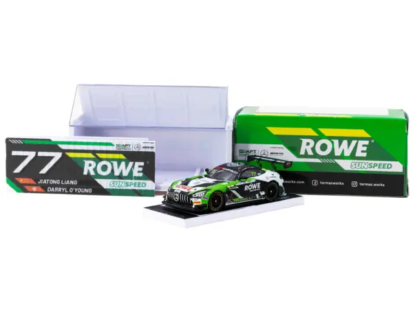 Mercedes-AMG GT3 #77 Liang Jiatong - Darryl O'Young "Craft-Bamboo Racing" "GT World Challenge Asia 2025 - Beijing Season Finale" (2025) with Container Display Case "Hobby64" Series 1/64 Diecast Model Car by Tarmac Works #4