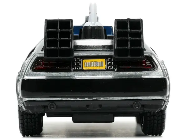 DeLorean DMC (Time Machine) Brushed Metal "Back to the Future Part III" (1990) Movie "Hollywood Rides" Series 1/32 Diecast Model Car by Jada #5