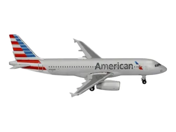 Airbus A320 Commercial Aircraft "American Airlines" (N680AW) Silver with Blue and Red Tail 1/500 Diecast Model Airplane by Herpa #3