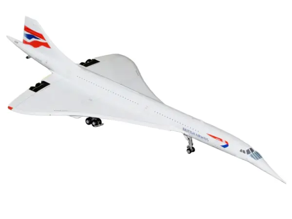 BAe/Aerospatiale Concorde Commercial Aircraft "British Airways" (G-BOAD) White with Tail Stripes "Gemini 200" Series 1/200 Diecast Model by GeminiJets #2