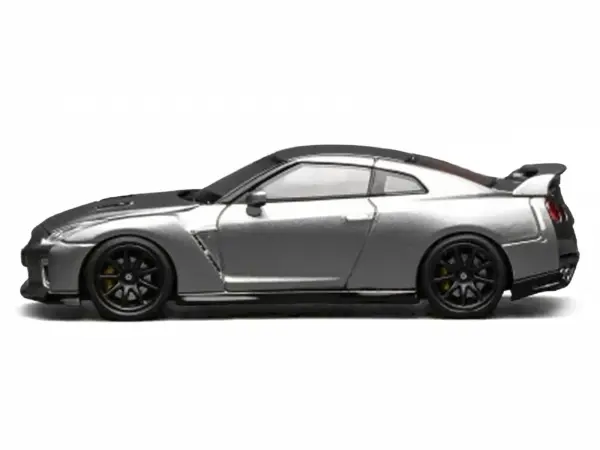 2020 Nissan GT-R (R35) Track Edition Engineered by NISMO RHD (Right Hand Drive) Dark Metal Gray Metallic "Senior 64" Series 1/64 Diecast Model Car by MotorHelix #3