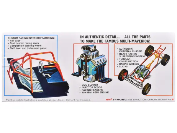 Skill 2 Model Kit "Ohio" George Montgomery's Multi Maverick Funny Car 1/25 Scale Model by MPC #3