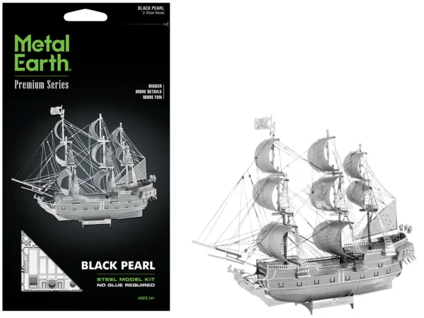 Model Kit Black Pearl Ship (Challenging Difficulty) Steel Model by Metal Earth #1