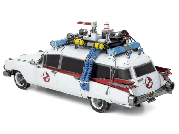 Model Kit Ecto-1 Car White "Ghostbusters" (1984) Movie (Challenging Difficulty) Steel Model by Metal Earth #3