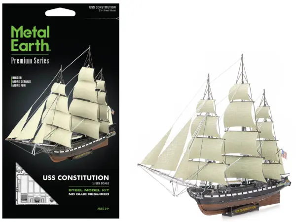 Model Kit USS Constitution Warship (Challenging Difficulty) Steel Model by Metal Earth #1