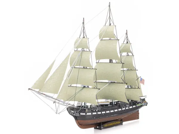 Model Kit USS Constitution Warship (Challenging Difficulty) Steel Model by Metal Earth #3