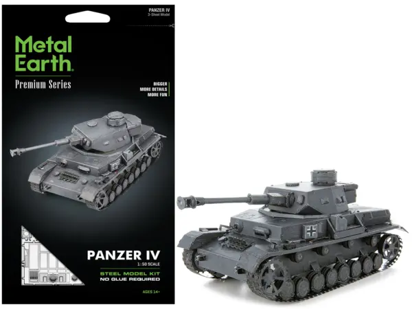 Model Kit German Panzer IV Tank (Challenging Difficulty) Steel Model by Metal Earth #1