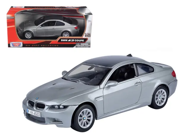 BMW M3 Coupe Gray Metallic 1/24 Diecast Model Car by Motormax #1