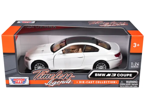 BMW M3 E92 Coupe White 1/24 Diecast Model Car by Motormax #3
