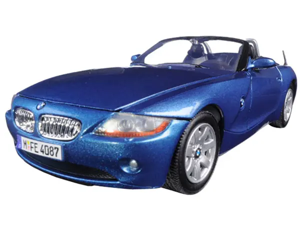 BMW Z4 Convertible Blue Metallic 1/24 Diecast Model Car by Motormax #2