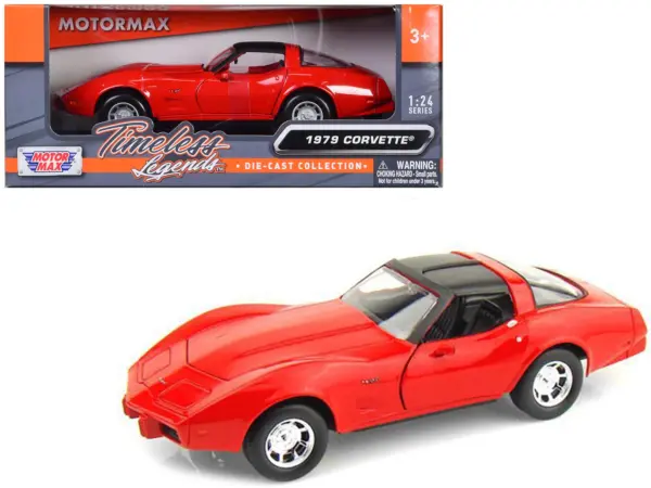 1979 Chevrolet Corvette Red 1/24 Diecast Model Car by Motormax #1