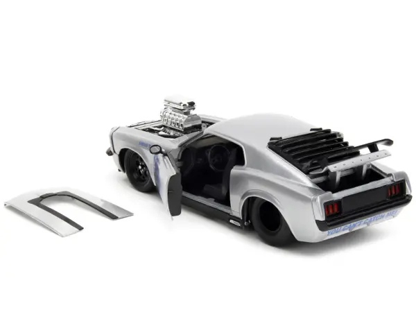 1970 Ford Mustang Boss 429 Silver Metallic "Highway Drag - Drag Trooper" "Bigtime Muscle" Series 1/24 Diecast Model Car by Jada #4