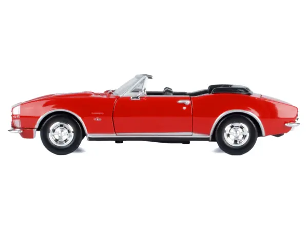 1967 Chevrolet Camaro SS Convertible Burgundy 1/24 Diecast Model Car by Motormax #2