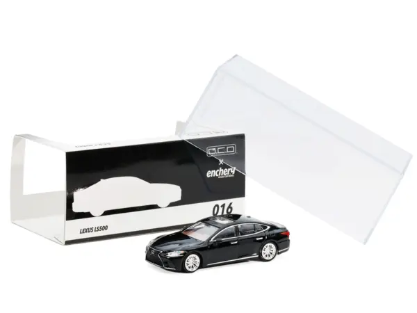 Lexus LS500h Black with Sunroof 1/64 Diecast Model Car by GCD x Enchery #4