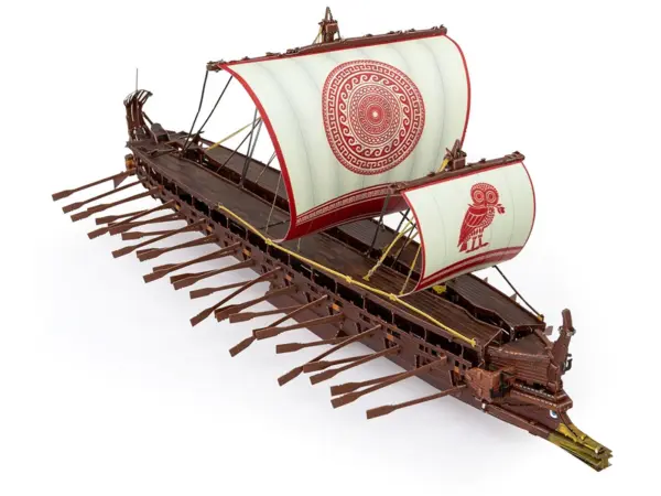 Model Kit Greek Trireme Warship (Expert Difficulty) Steel Model by Metal Earth #4