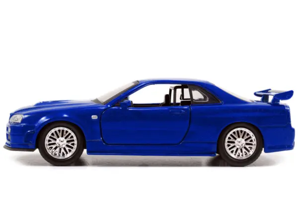Brian's Nissan Skyline GT-R R34 Blue "Fast & Furious" Movie 1/32 Diecast Car Model by Jada #2
