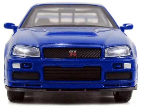 Brian's Nissan Skyline GT-R R34 Blue "Fast & Furious" Movie 1/32 Diecast Car Model by Jada #4