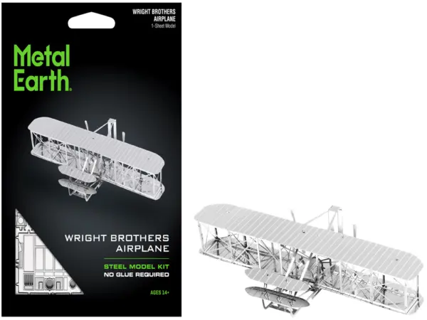 Model Kit Wright Brothers Airplane (Moderate Difficulty) Steel Model by Metal Earth #1