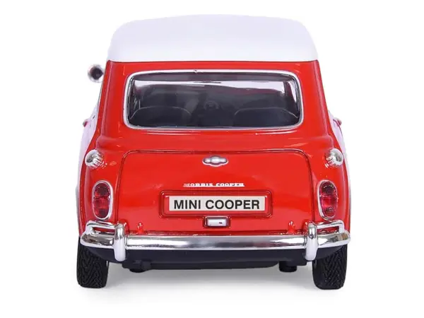 1961-1967 Morris Mini Cooper Red with White Top "Timeless Legends" 1/18 Diecast Model Car by Motormax #4