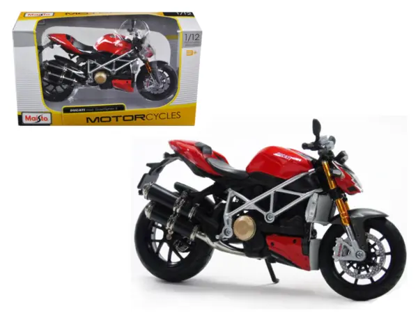 Ducati Mod Streetfighter S Red 1/12 Diecast Motorcycle Model by Maisto #1