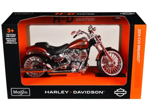 2014 Harley Davidson CVO Breakout Orange 1/12 Diecast Motorcycle Model by Maisto #3