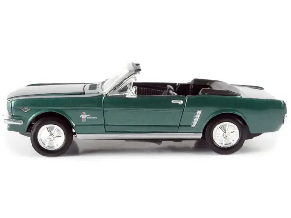 1964 1/2 Ford Mustang Convertible Green Metallic 1/24 Diecast Model Car by Motormax #3