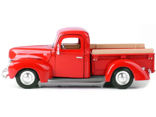 1940 Ford Pickup Truck Red 1/24 Diecast Model Car by Motormax #2