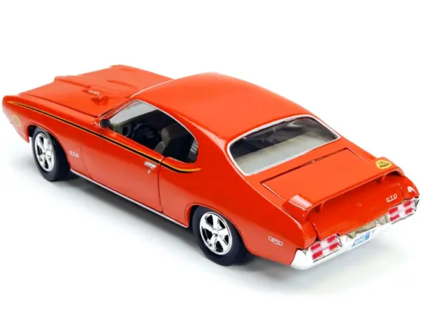 1969 Pontiac GTO Judge Orange with Stripes 1/24 Diecast Model Car by Motormax #4