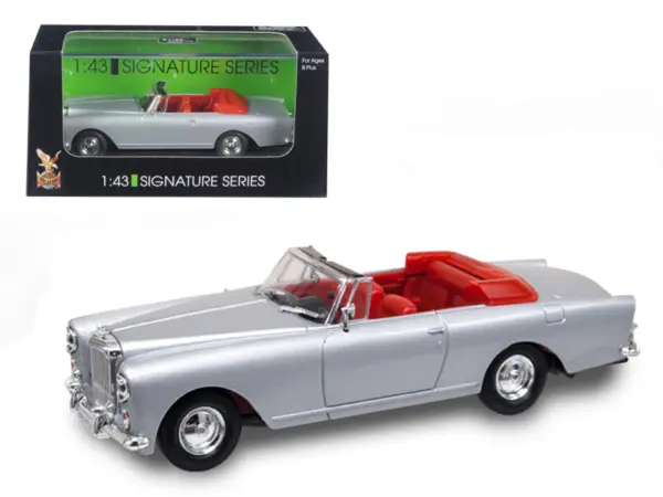 1961 Bentley Continental S2 Park Ward DHC Convertible Silver 1/43 Diecast Car Model by Road Signature #1
