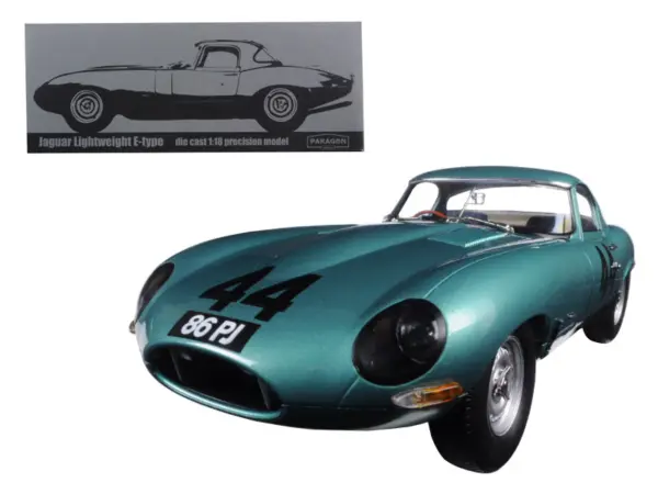 1963 Jaguar Lightweight E-Type #44 "Arkins 86 PJ" 1/18 Diecast Model Car by Paragon #1