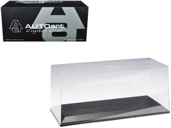 Collectible Display Show Case for 1/18-1/24 Scale Model Cars with Black Plastic Base by Autoart #1
