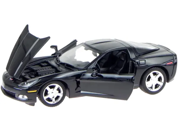 2005 Chevrolet Corvette C6 Coupe Black 1/24 Diecast Model Car by Motormax #3