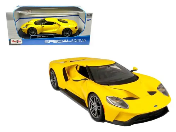 2017 Ford GT Yellow 1/18 Diecast Model Car by Maisto #1