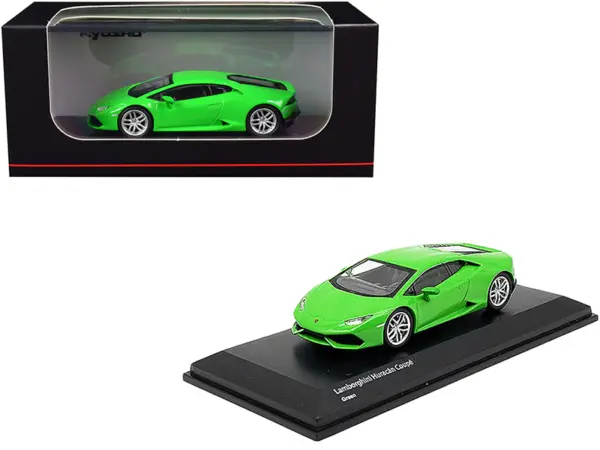 Lamborghini Huracan Coupe Bright Green 1/64 Diecast Model Car by Kyosho #1