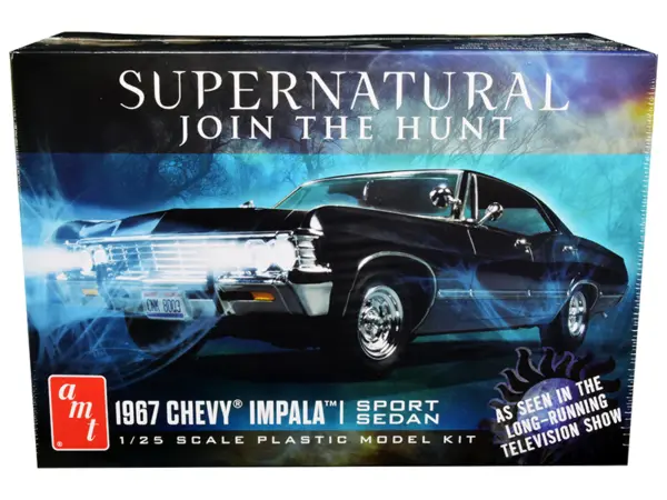 Skill 2 Model Kit 1967 Chevrolet Impala Sport Sedan "Supernatural" (2005) TV Series 1/25 Scale Model by AMT #1