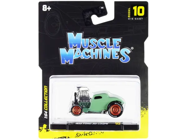 1933 Ford 3W Coupe Light Green 1/64 Diecast Model Car by Muscle Machines #1